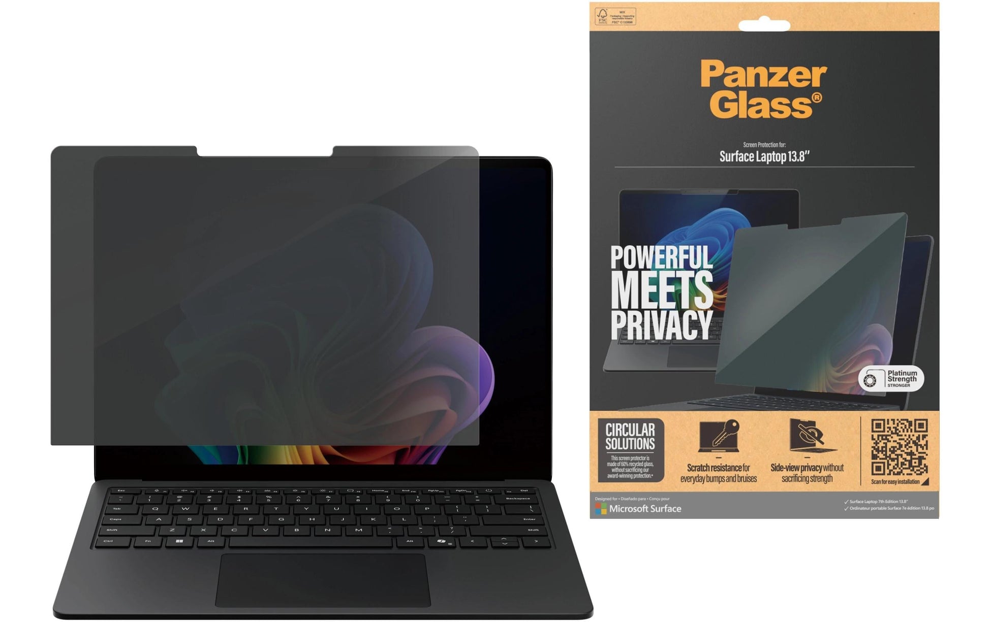 PanzerGlass Displayschutz für Microsoft Surface Laptop 7. Generation 13,8" – Transparent