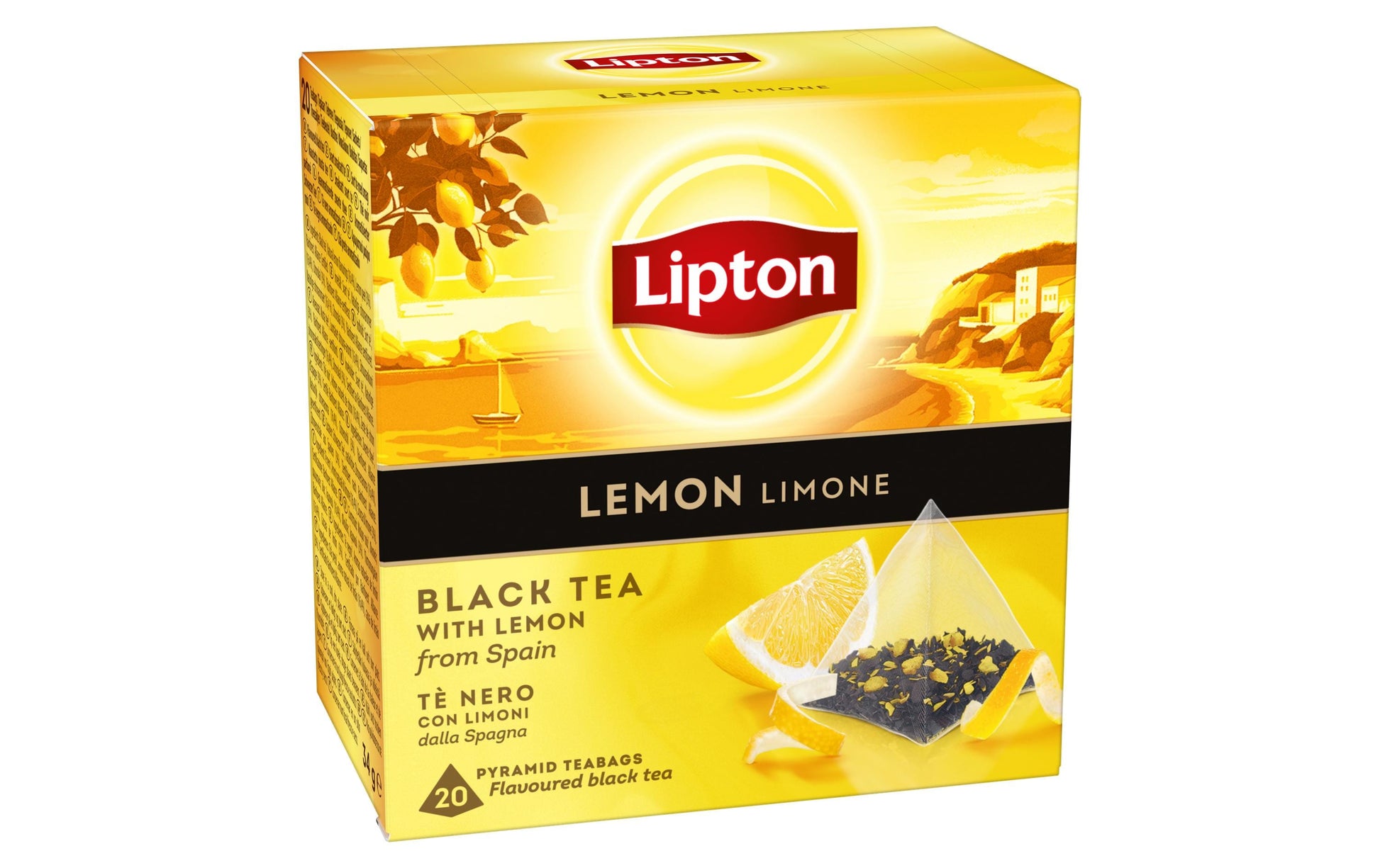 Lipton Schwarztee Zitrone – Teebeutel 20 Beutel – Fairtrade