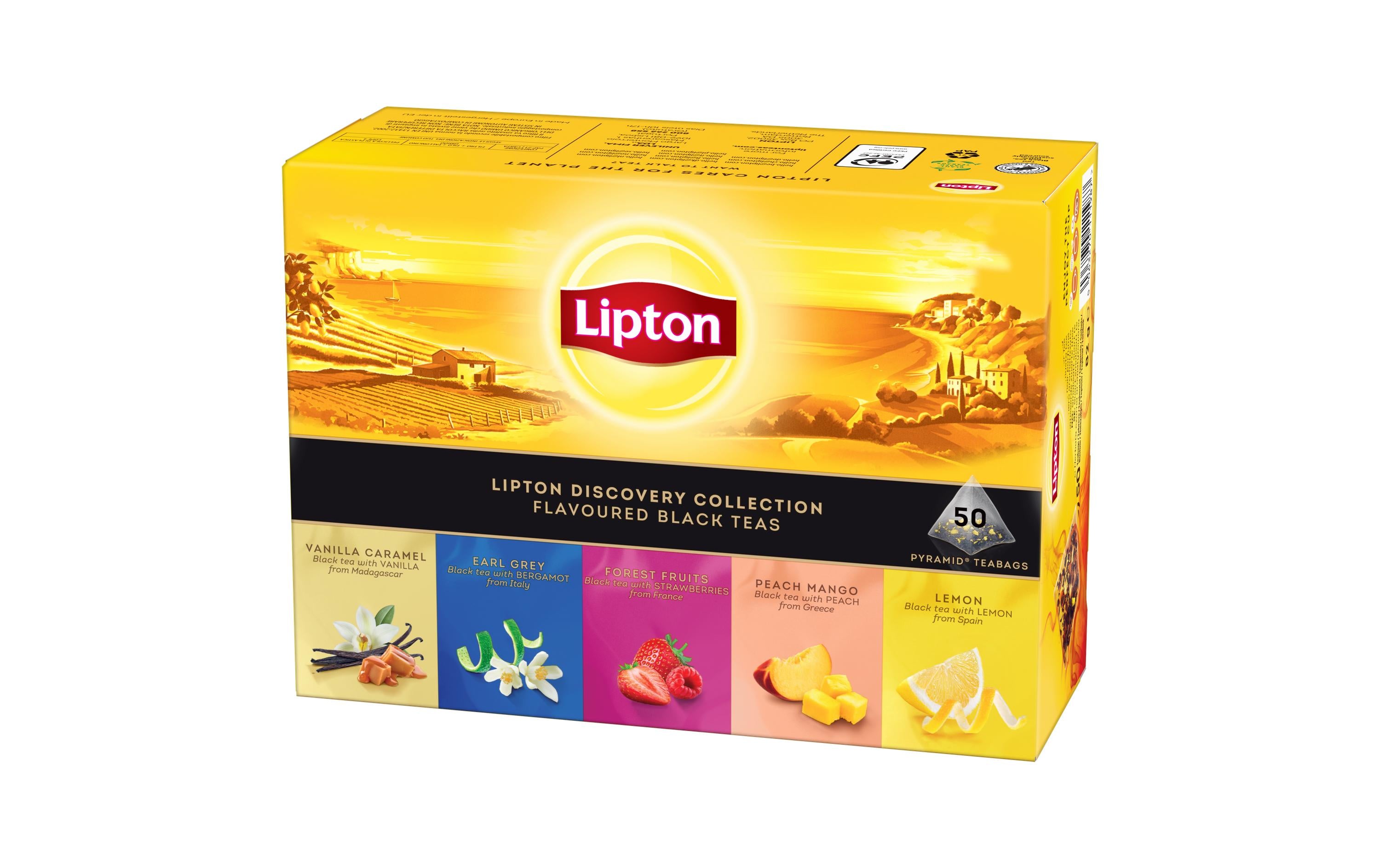Lipton Schwarztee Discovery Collection – Teebeutel 50 Beutel – Fairtrade
