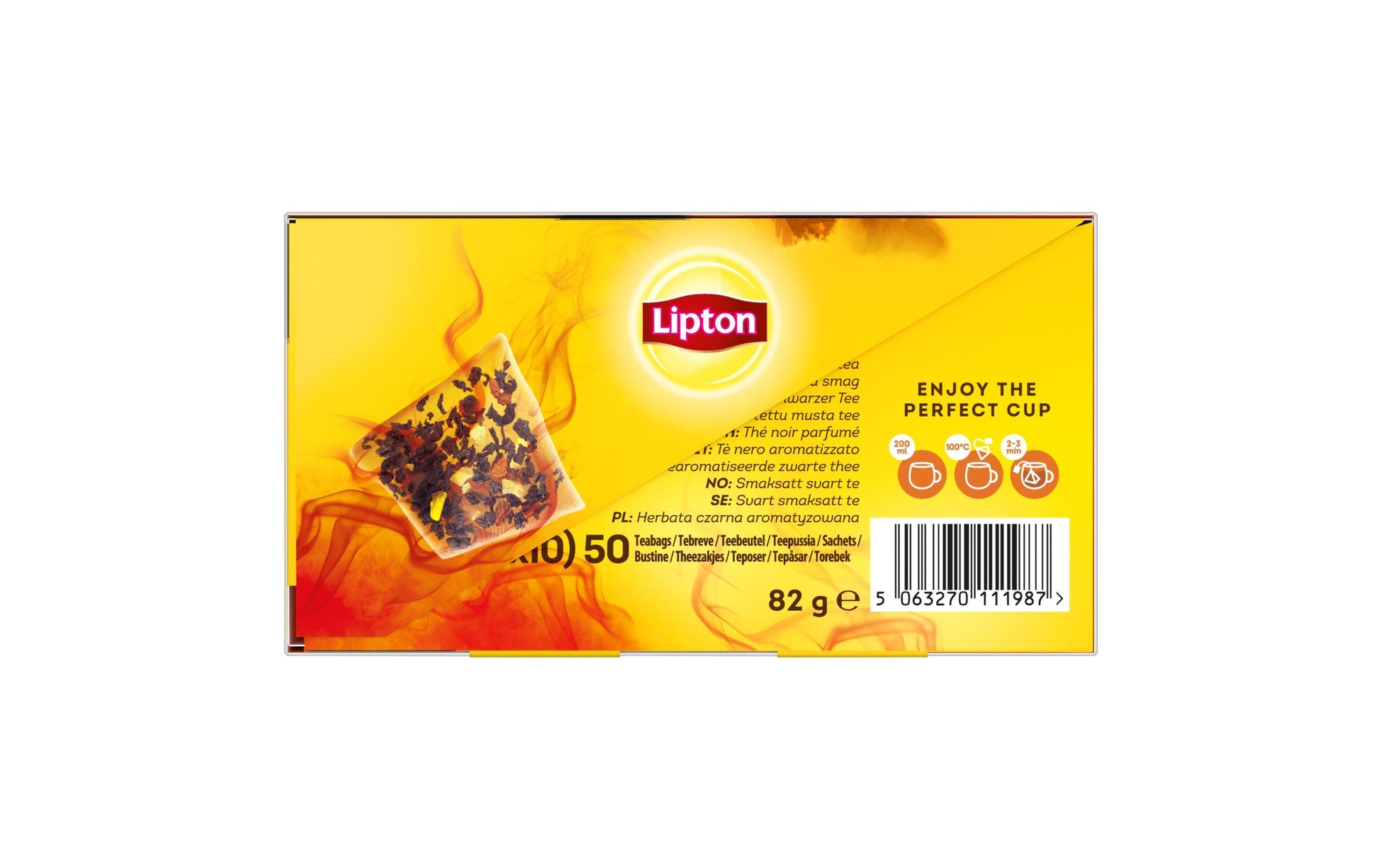 Lipton Schwarztee Discovery Collection – Teebeutel 50 Beutel – Fairtrade