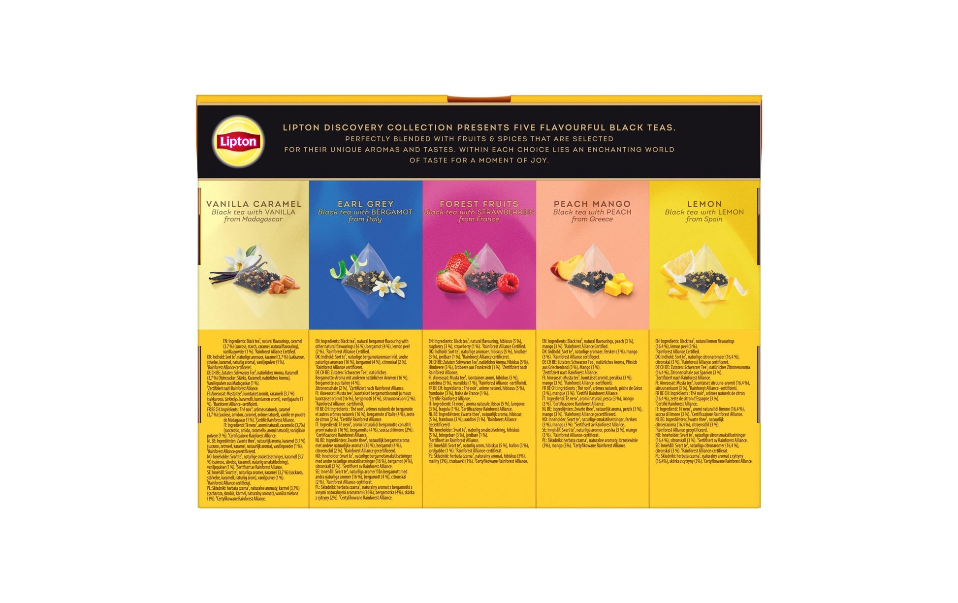 Lipton Schwarztee Discovery Collection – Teebeutel 50 Beutel – Fairtrade