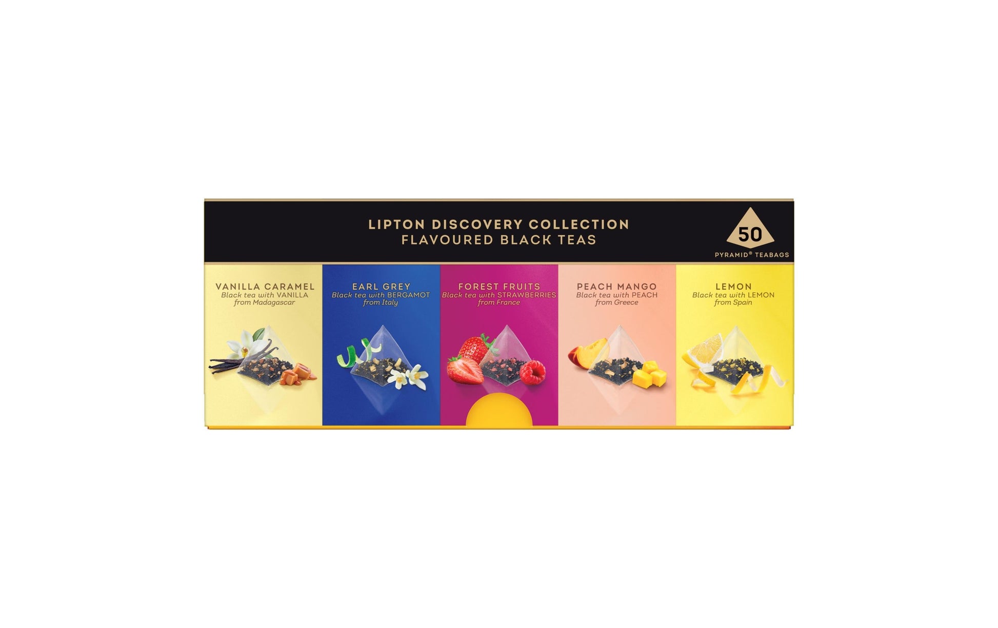 Lipton Schwarztee Discovery Collection – Teebeutel 50 Beutel – Fairtrade