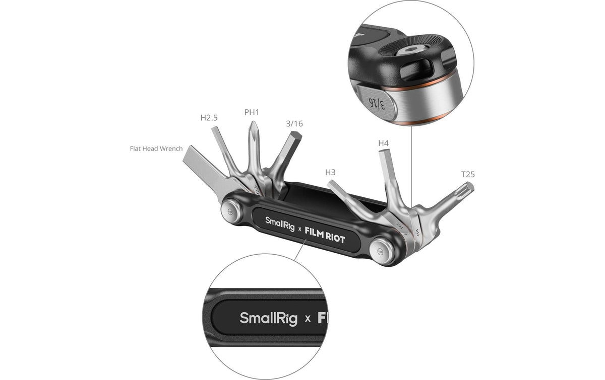 SmallRig 4374 Schraubenzieher-Set – 7-teilig, Phillips & Torx – Metallgriff