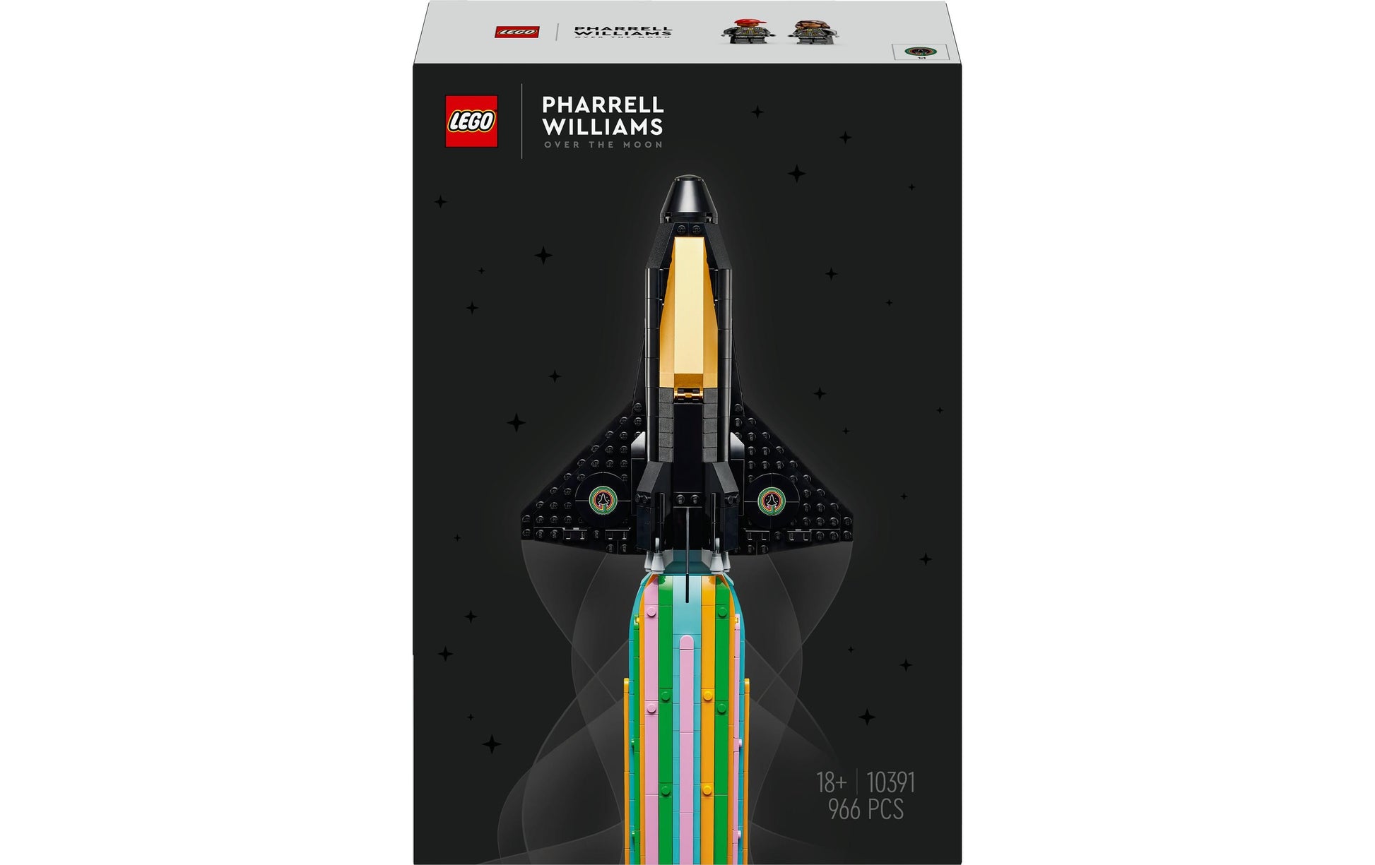 LEGO Icons Über dem Mond mit Pharrell Williams Set – 966-teilig – 19 × 49 × 20 cm – ab 18 J.