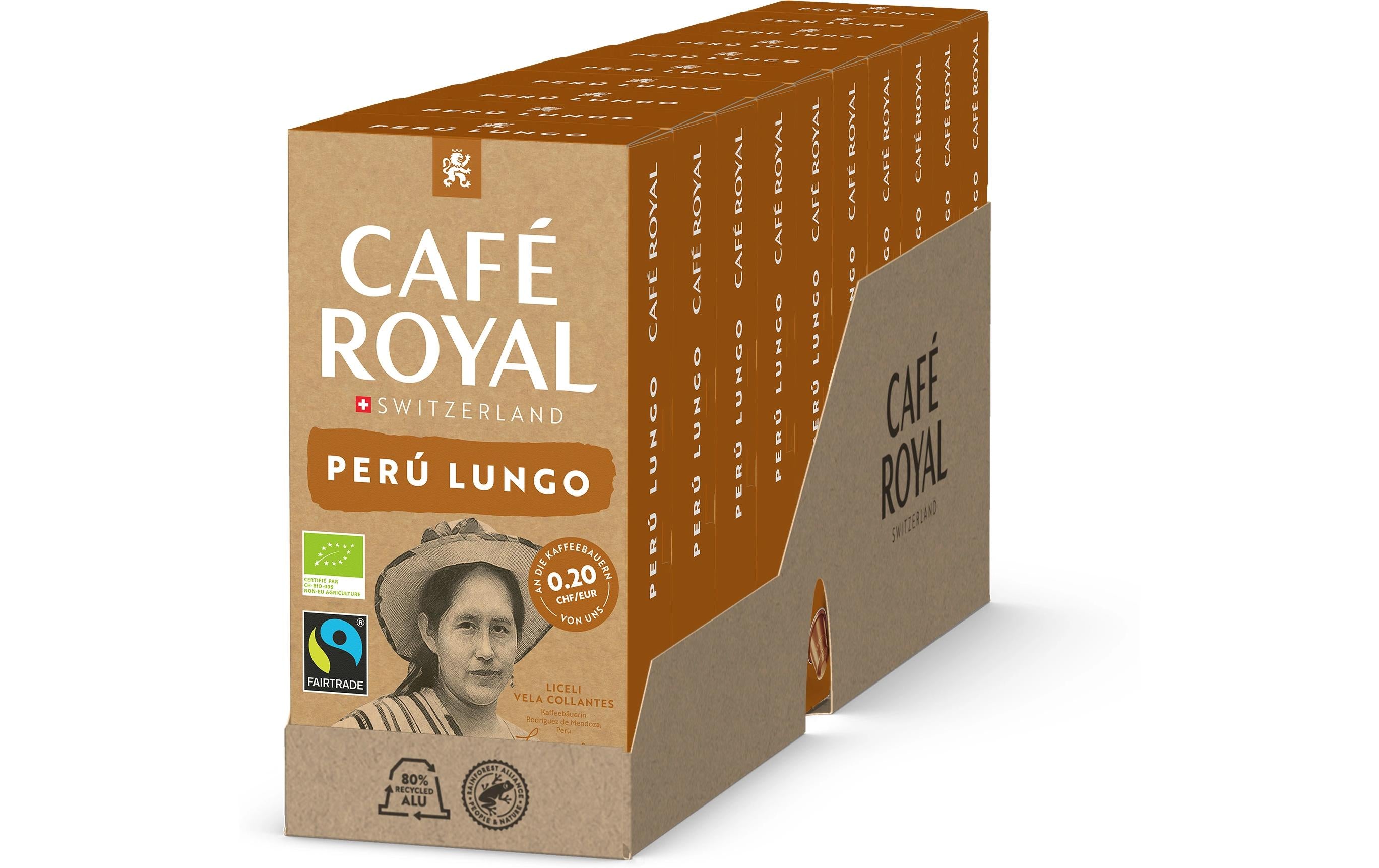 Café Royal Peru – Kapseln für Nespresso – Lungo, Bio, 100 Kapseln