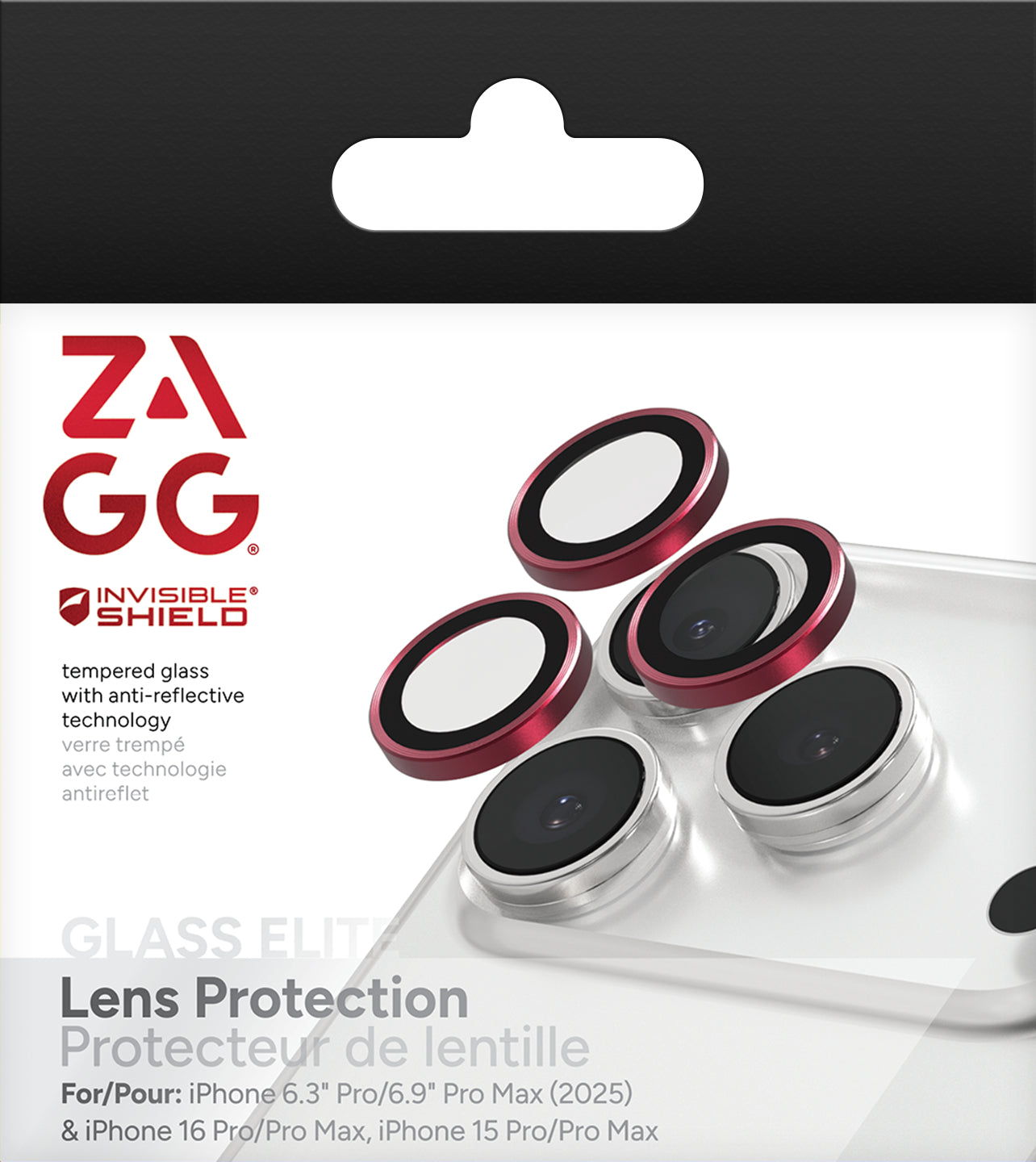 ZAGG Displayschutz (Panzerglas), Antireflex – für iPhone 17 Pro/17 Pro Max/16 Pro und andere – 3er-Pack