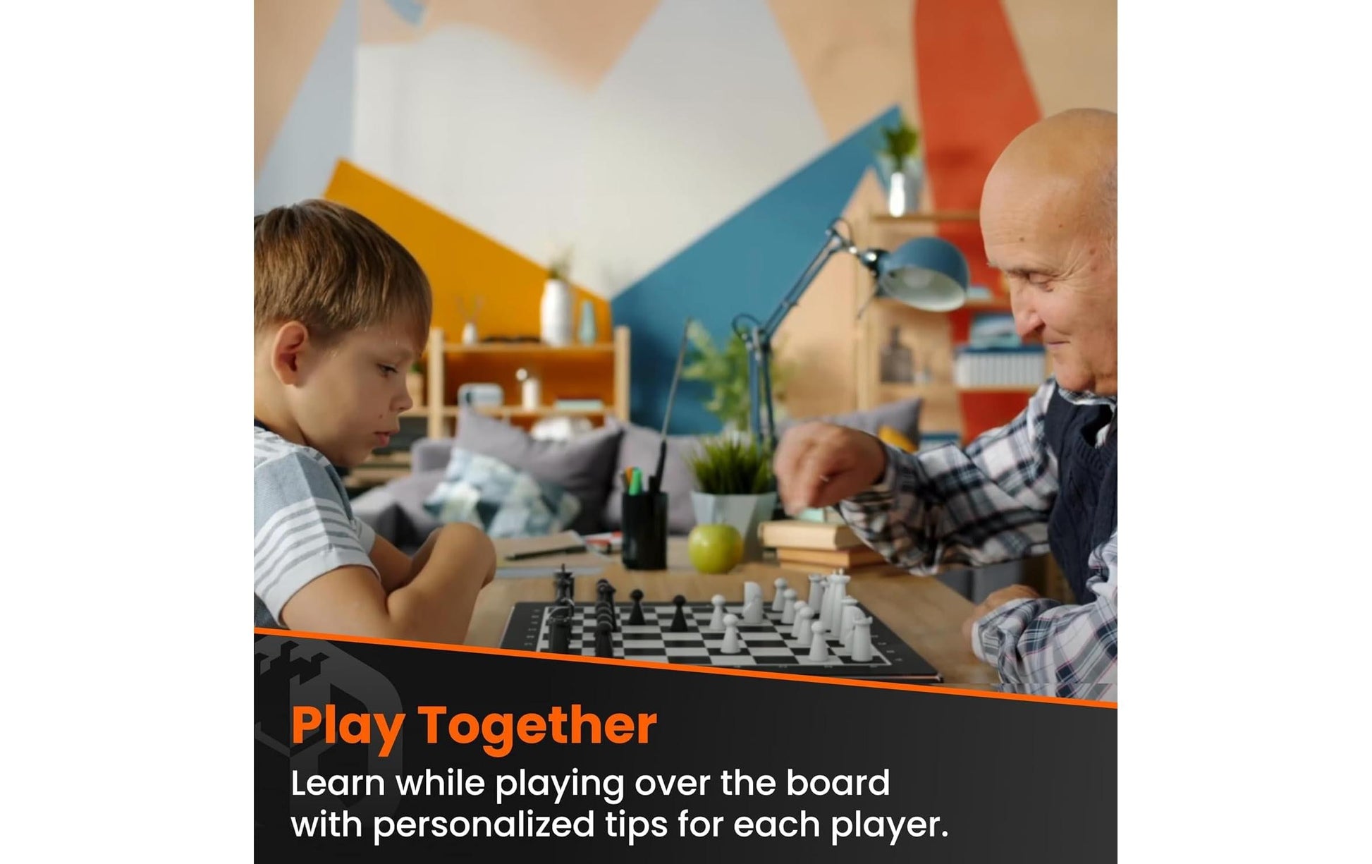Particula GoChess Mini Schachbrett – Logikspiel, 2 Spieler, ab 8 Jahren, 45 Min., EN