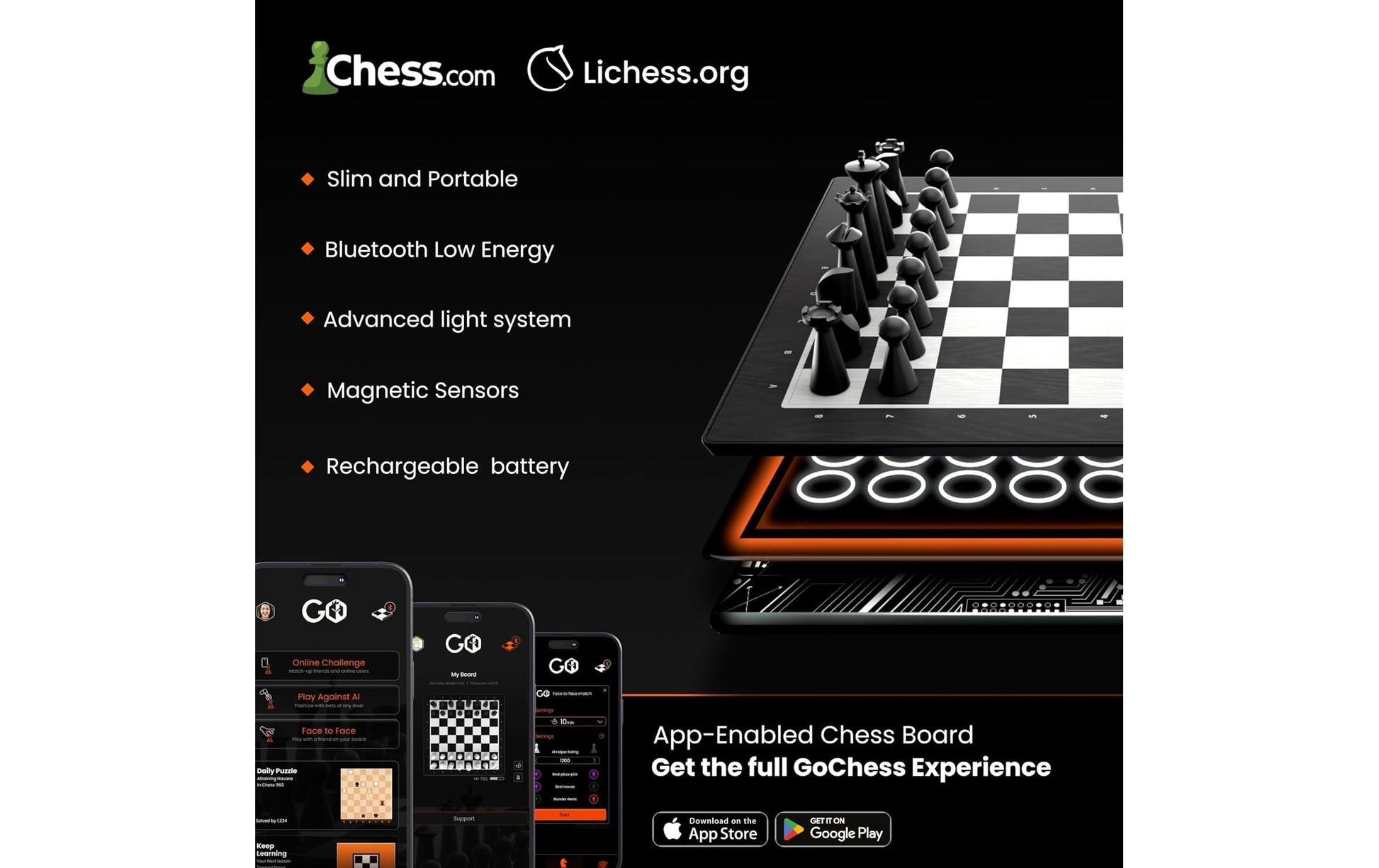 Particula GoChess Mini Schachbrett – Logikspiel, 2 Spieler, ab 8 Jahren, 45 Min., EN