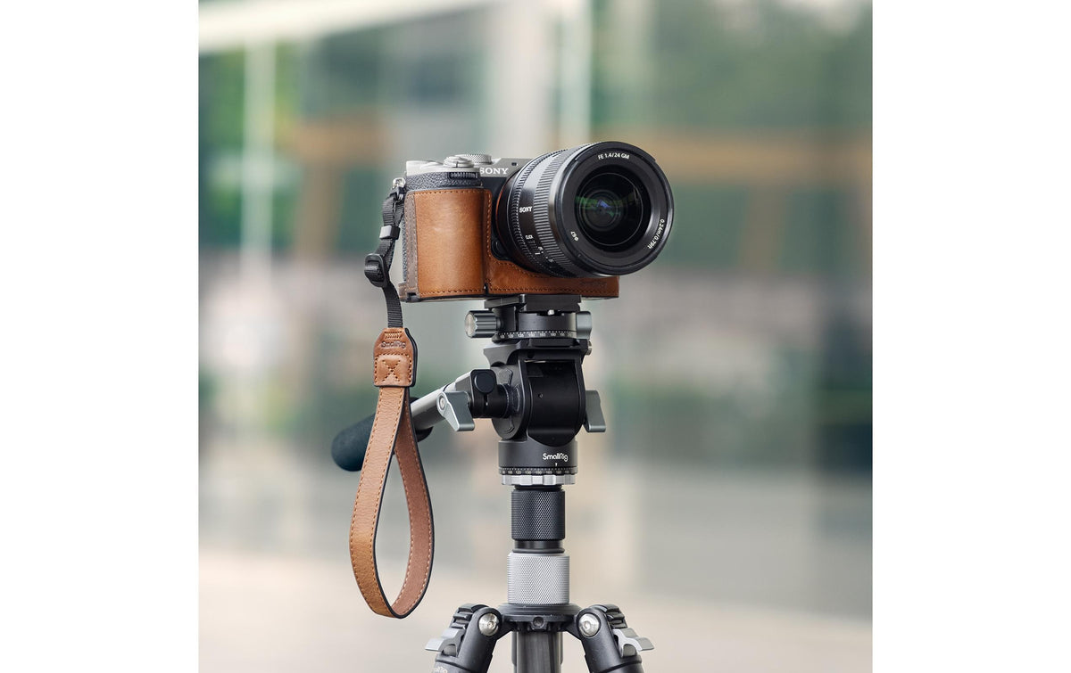 SmallRig 5015 Gehäuse – Aluminium/Leder/Mikrofaser – für Sony Alpha 7C II, Sony Alpha 7CR – Braun