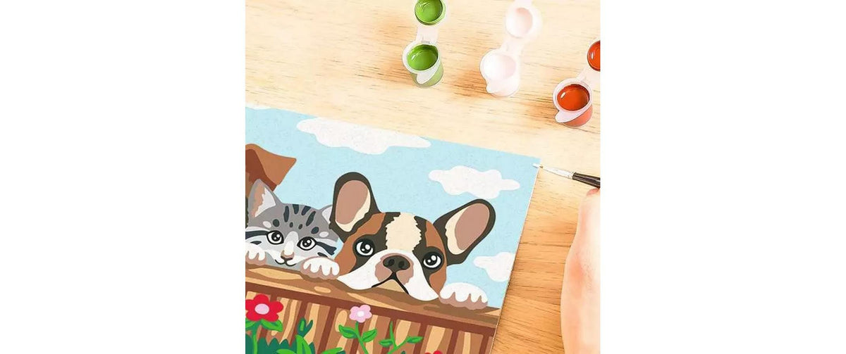 Ravensburger CreArt – Malen-nach-Zahlen-Set – Katzen und Hunde – 20 Farben – ab 11 Jahren