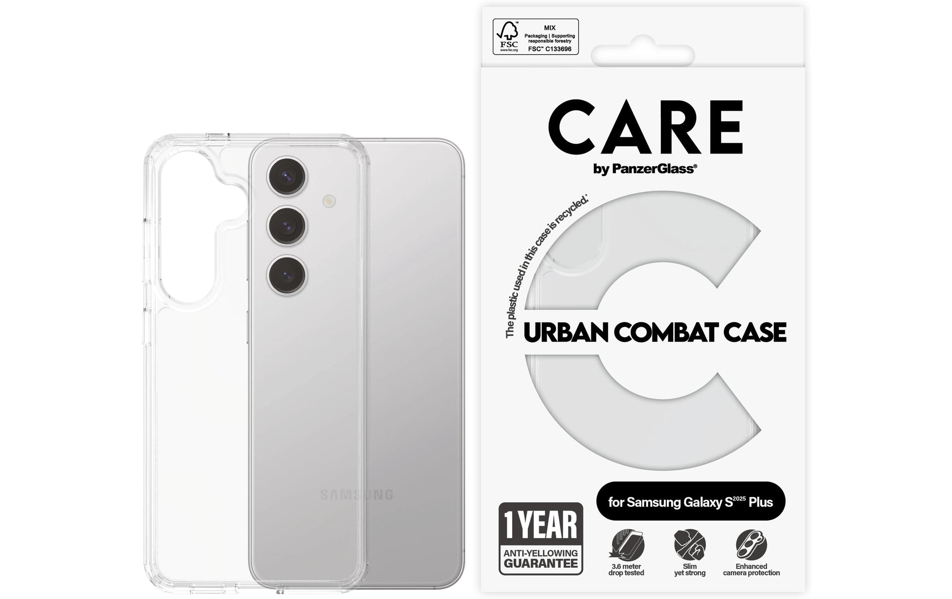 PanzerGlass Backcover Flagship – für Samsung Galaxy S25+ – transparent