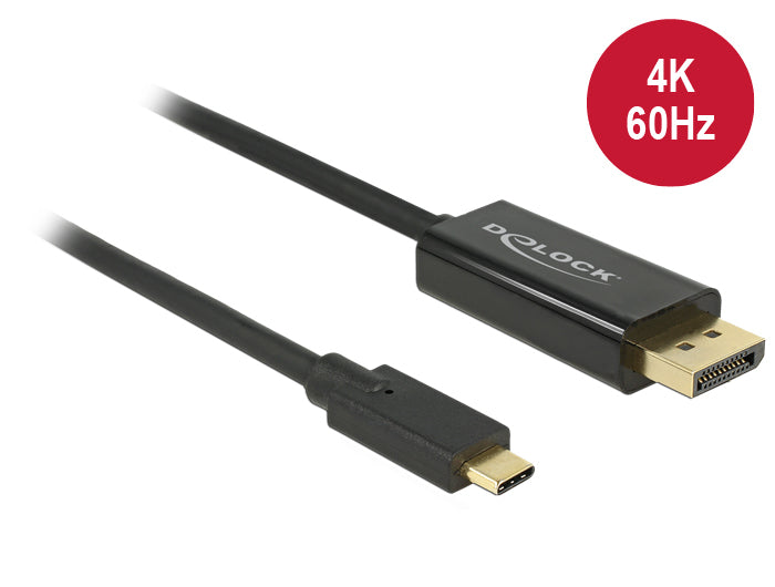 DeLOCK USB-C auf DisplayPort Kabel DP 1.2 4K 60 Hz – 3 m – für Windows, Mac