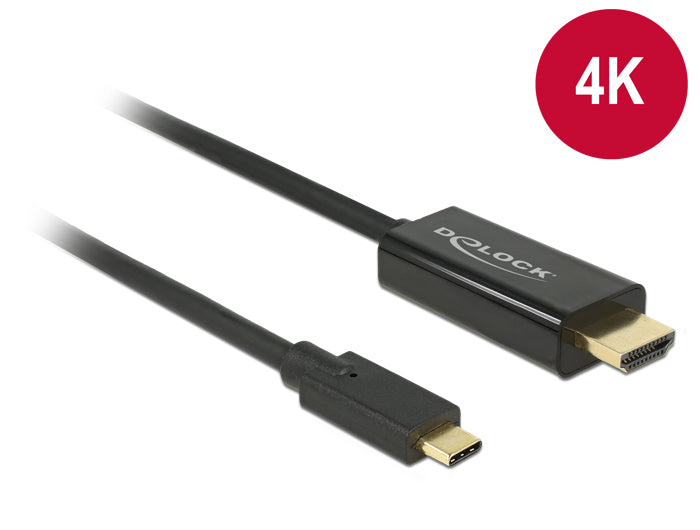 DeLOCK USB-C auf HDMI Kabel 4K 30 Hz – 1 m – für Geräte mit USB-C (DP Alt Mode)