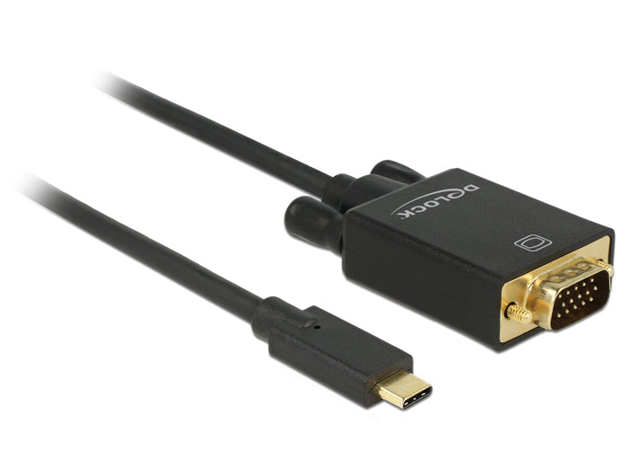 DeLOCK USB-C auf VGA Kabel 1080p 60 Hz – 1 m – für Geräte mit USB-C (DisplayPort Alt Mode)