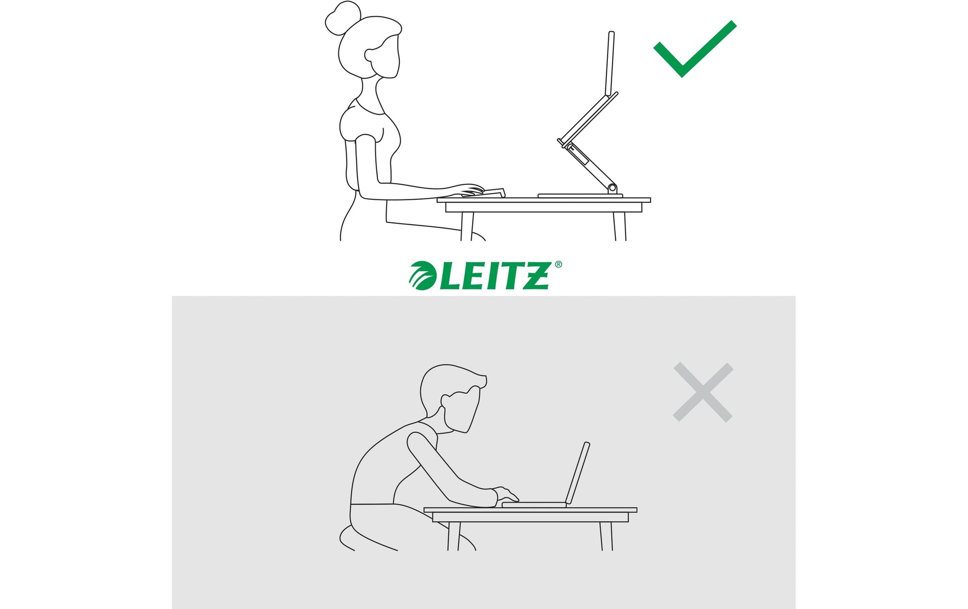 Leitz Laptop-Ständer – für Laptops bis 15", höhenverstellbar, bis 2,5 kg – Weiss