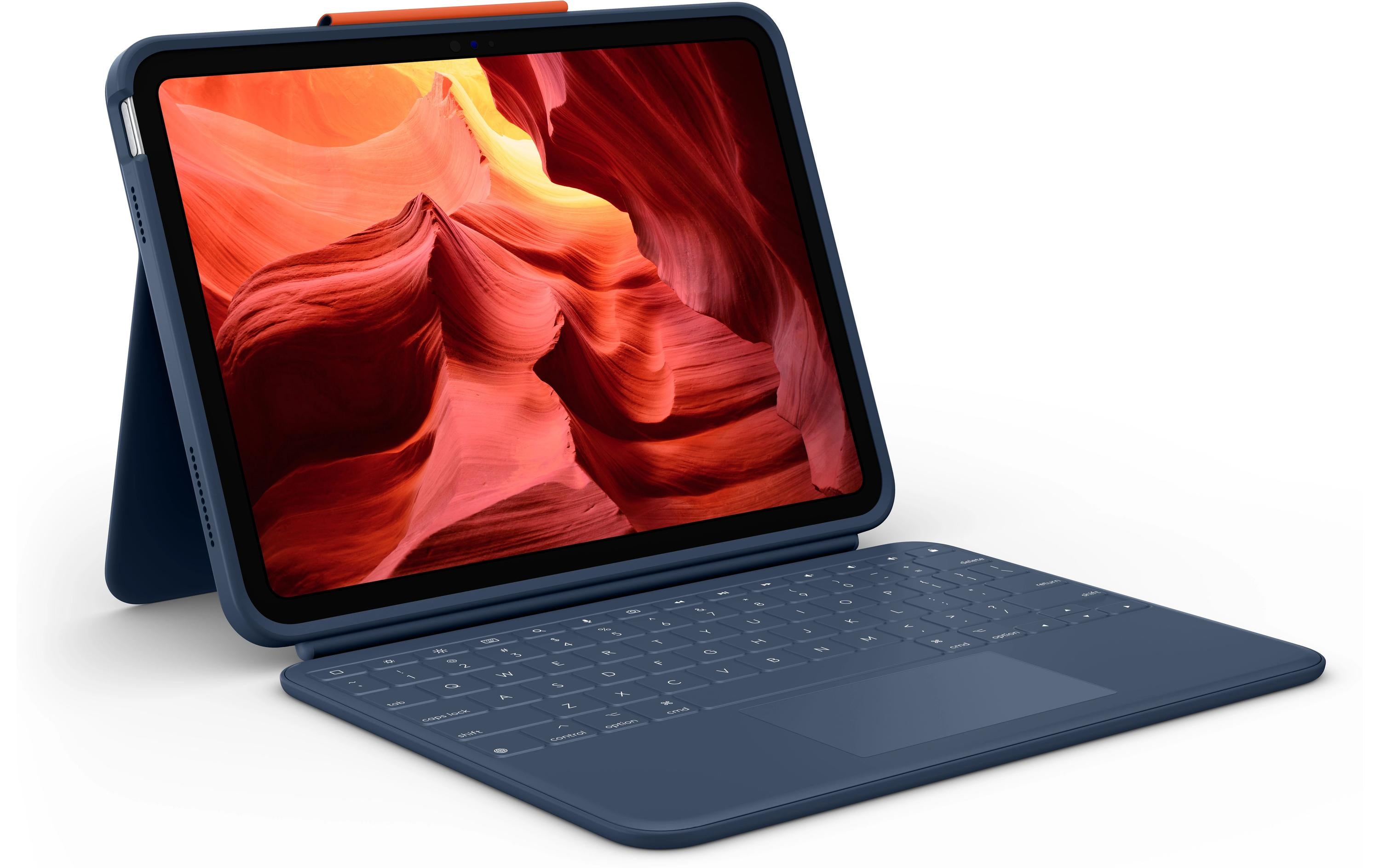 Logitech Rugged Combo 4 Touch Tablet- & Notebook-Tasche – für iPad (10. Generation, 10,9"), Blau