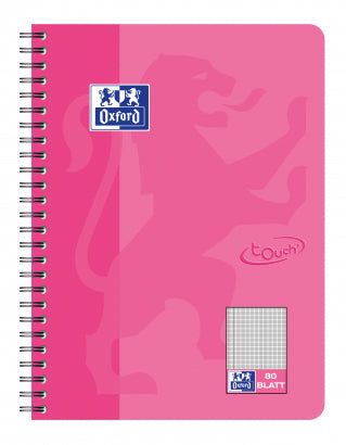 Elba Collegeblock, 220 × 295 mm, Karton, 80 Blatt, 4-fach gelocht, perforiert – Rosa, für SCRIBZEE App