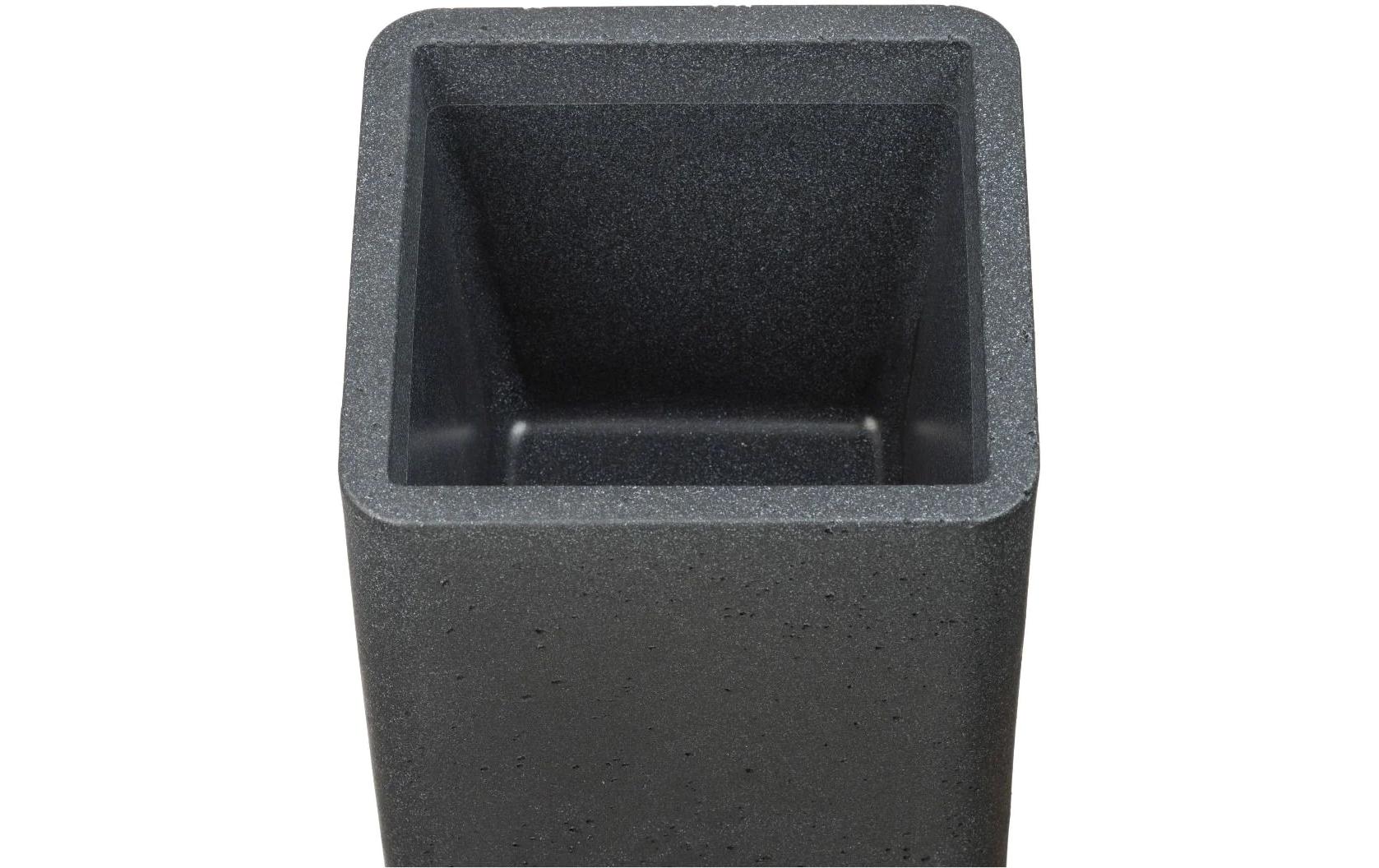 Scheurich Topfpflanzer – 29 × 29 × 23 cm – Kunststoff, schwarz/granit