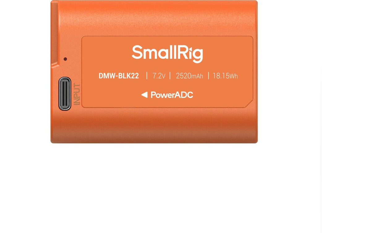 SmallRig DMW-BLK22 Akku – 2520 mAh, 7,2 V Li-Ion – für Panasonic LUMIX GH7, GH6, GH5 II und andere – Orange