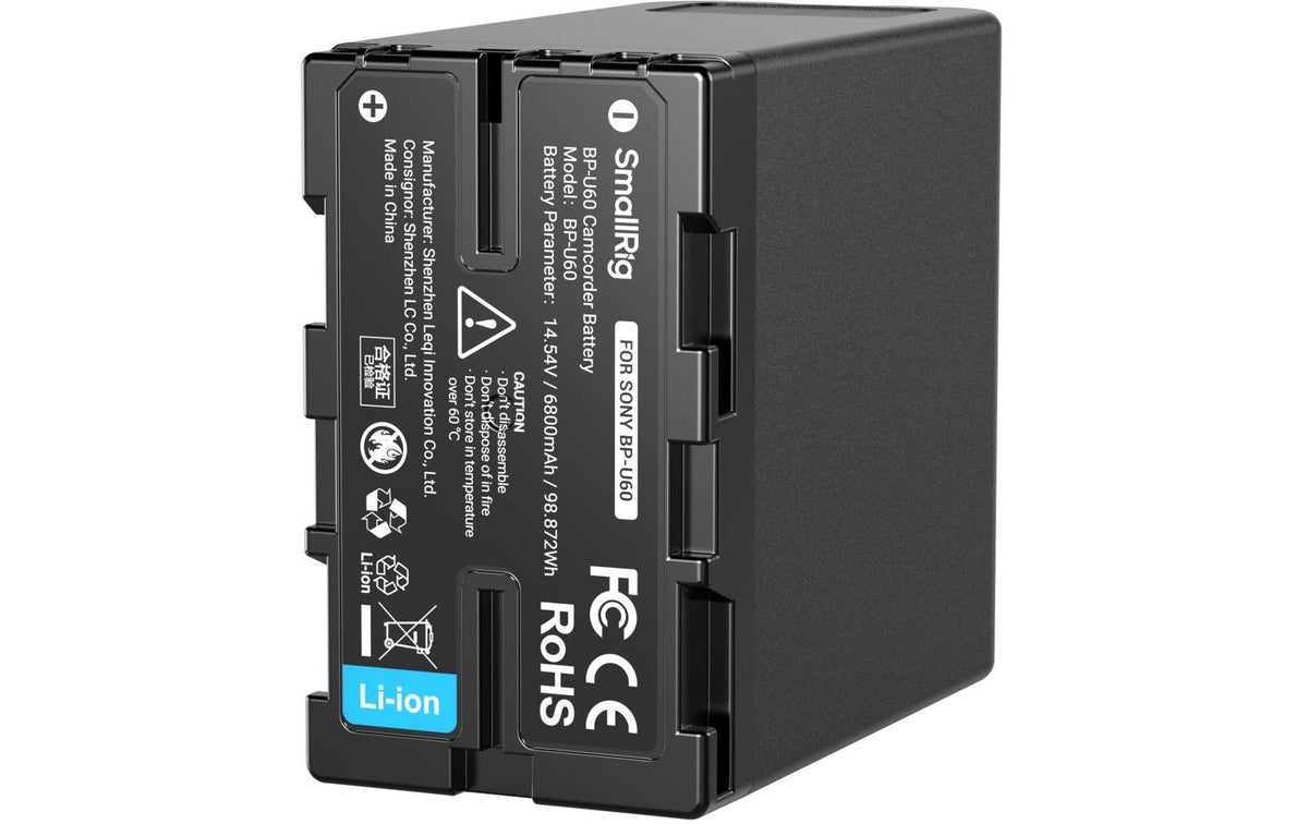 SmallRig BP-U60 Akku – 6'800 mAh, 14,54 V – für ILME-FX6, PXW-FX9, PXW-FS5 und andere – Schwarz