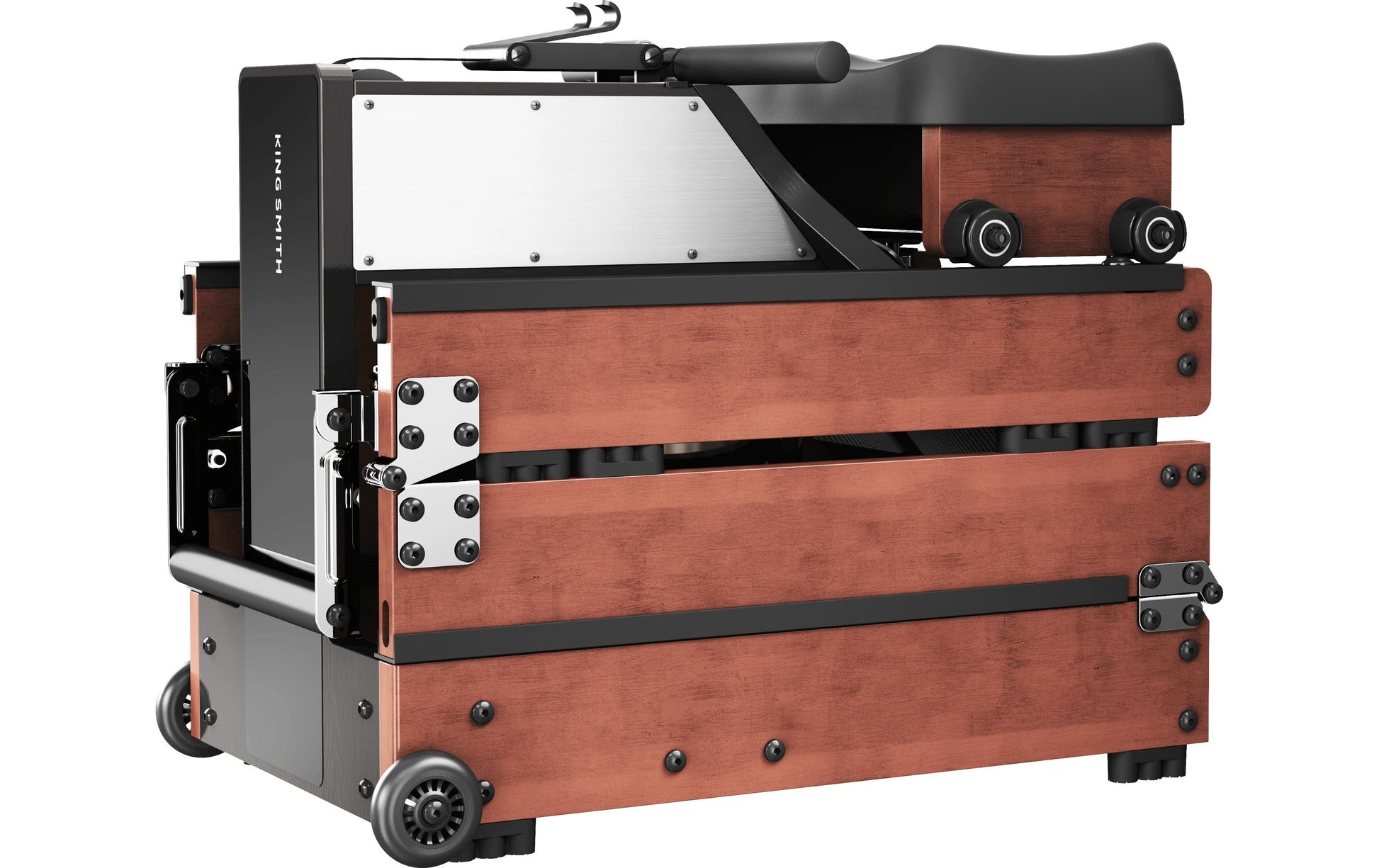 Kingsmith WM10 Rudergerät – Roteiche – Dunkelbraun – Wasserwiderstand, faltbar – 580 × 500 × 1940 mm