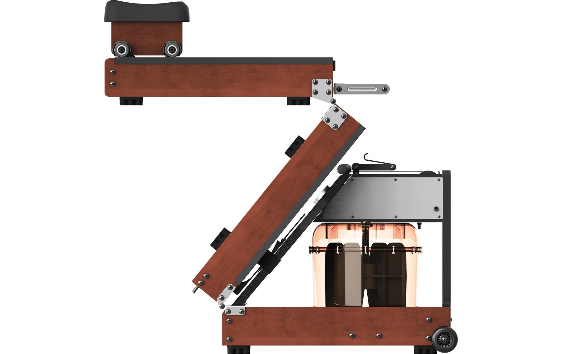 Kingsmith WM10 Rudergerät – Roteiche – Dunkelbraun – Wasserwiderstand, faltbar – 580 × 500 × 1940 mm