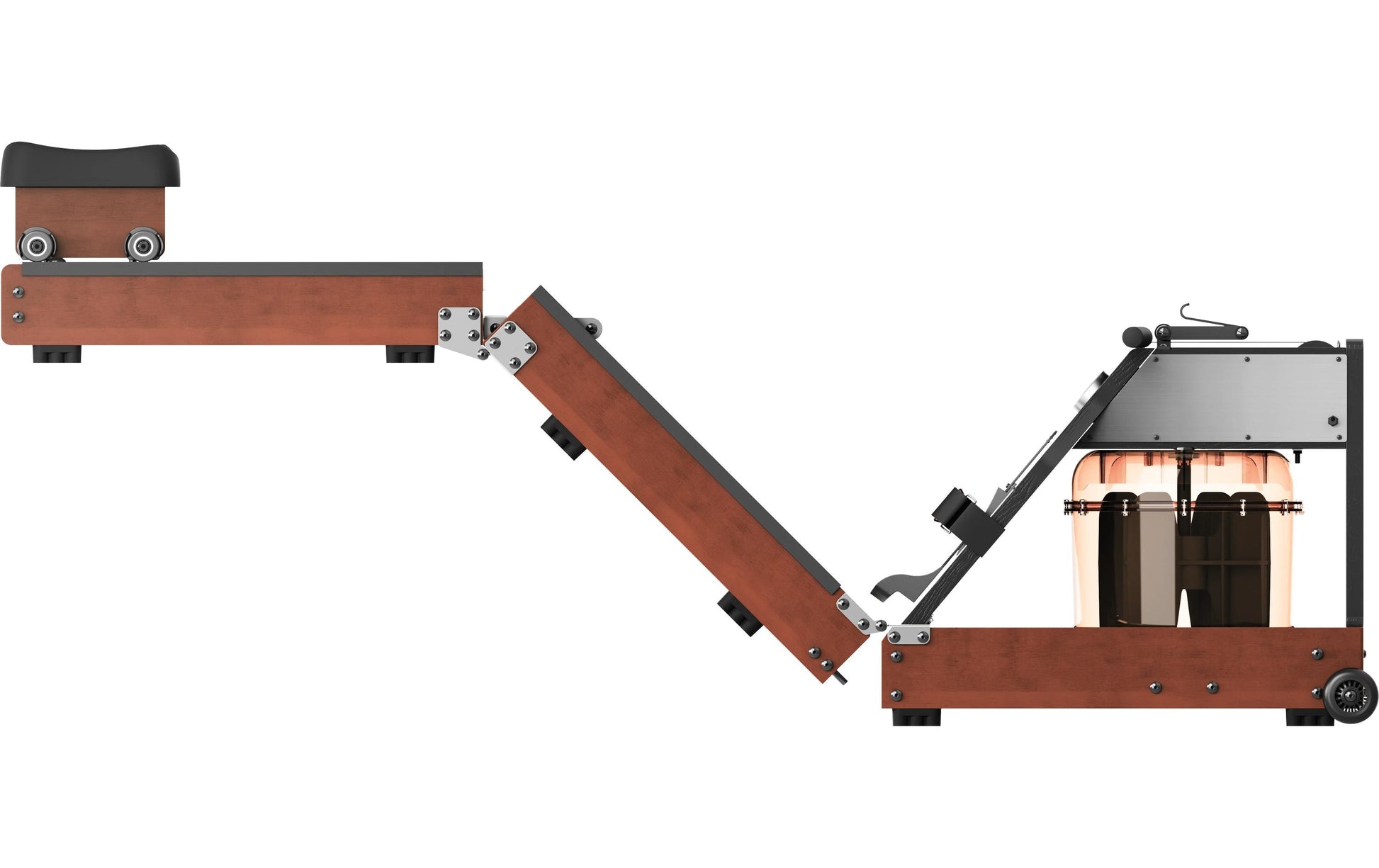 Kingsmith WM10 Rudergerät – Roteiche – Dunkelbraun – Wasserwiderstand, faltbar – 580 × 500 × 1940 mm
