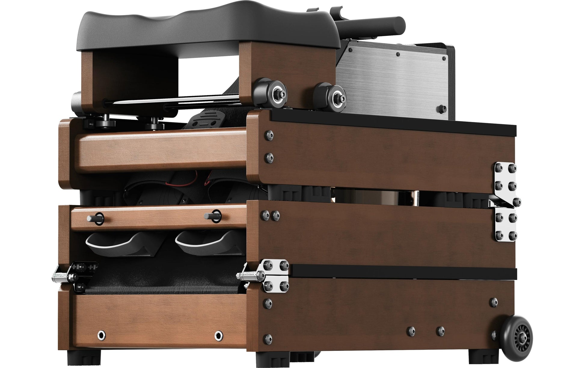 Kingsmith Rudergerät WM10, Wasserwiderstand, 150 kg – Walnuss