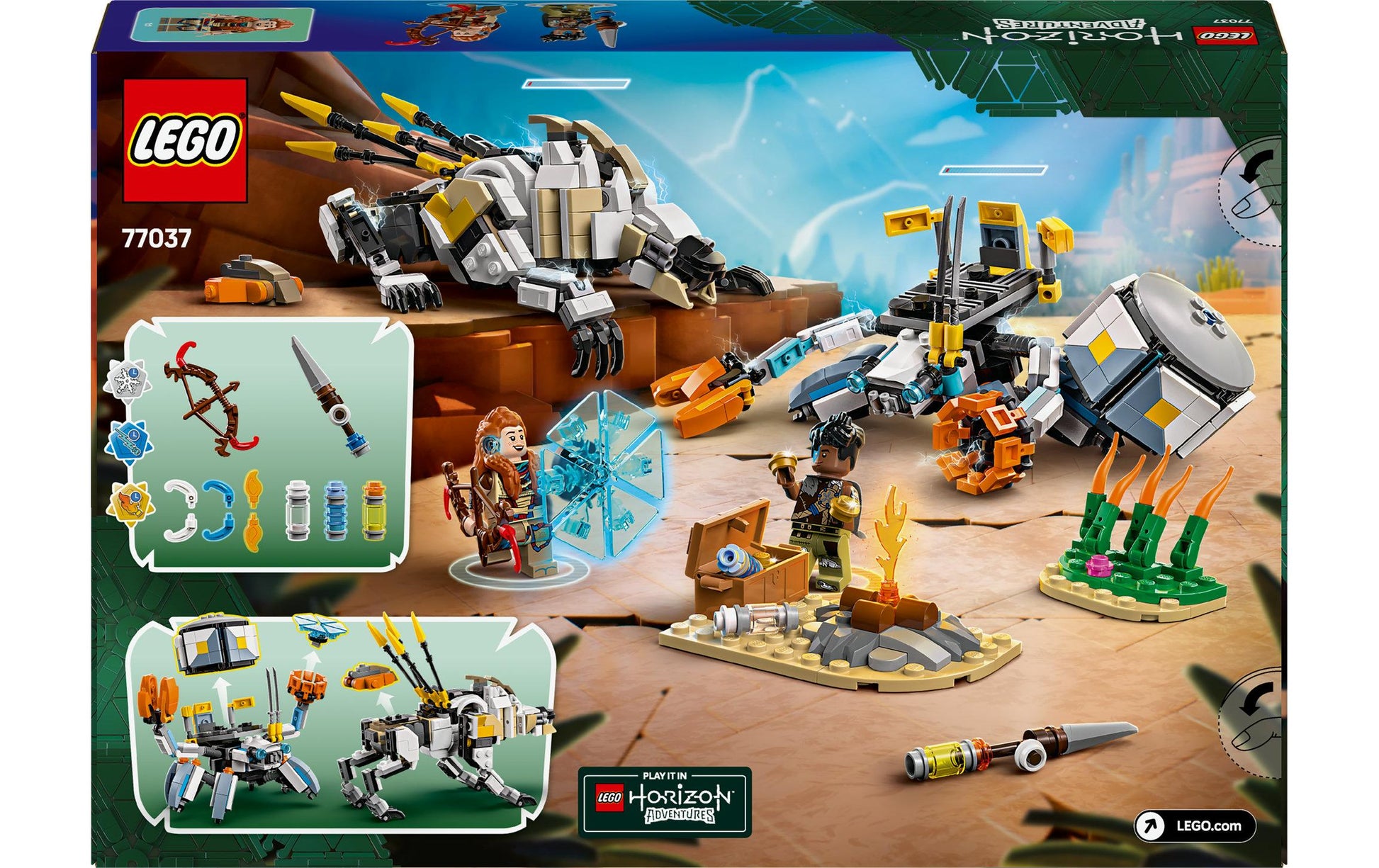 LEGO Bauset Aloy und Varl vs. Panzerwanderer – 768-teilig – 26,2 × 5,7 × 38,2 cm – ab 9 J.