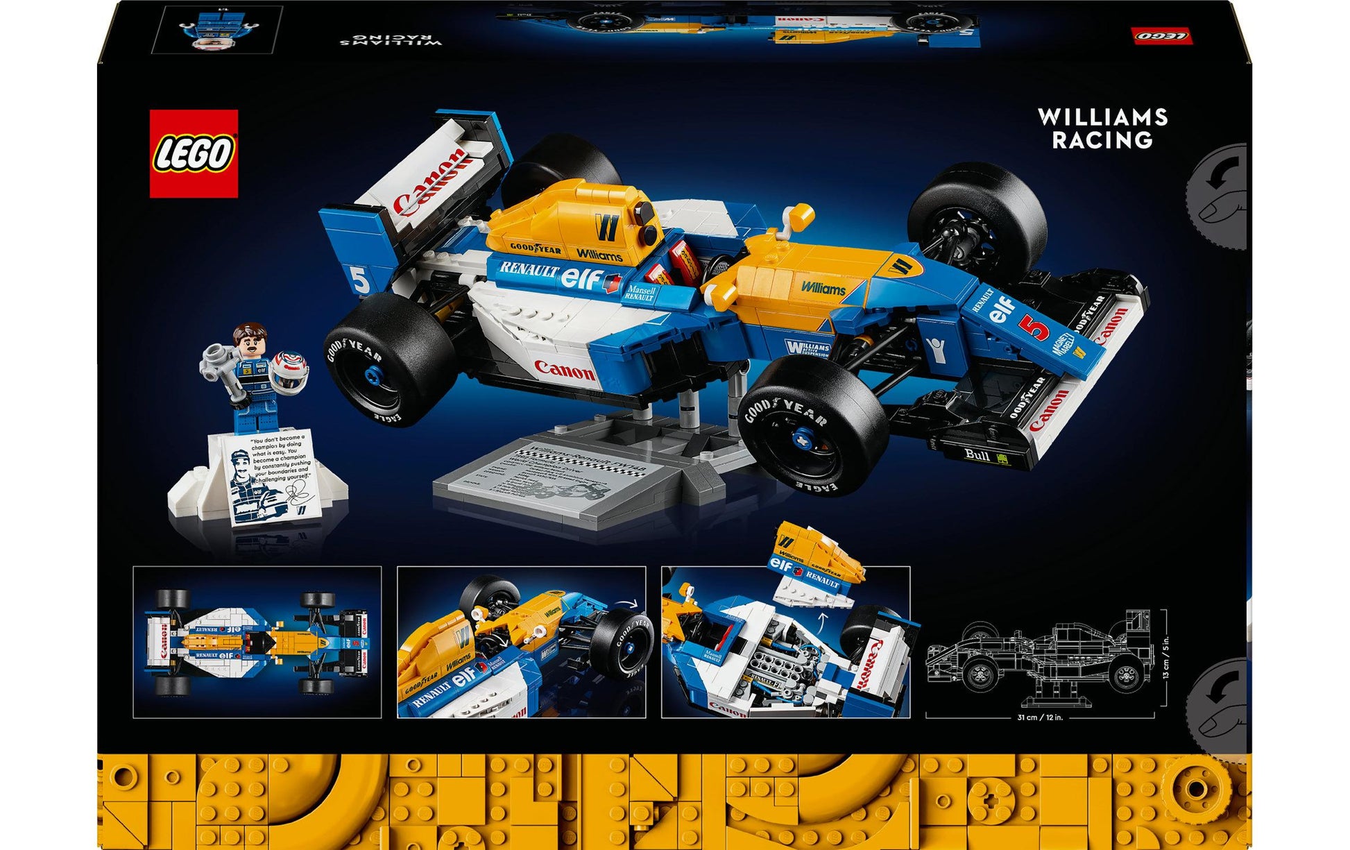LEGO 3D Puzzle Williams Racing FW14B – 799 Teile – 26,2 × 7,1 × 38,2 cm – ab 18 Jahren