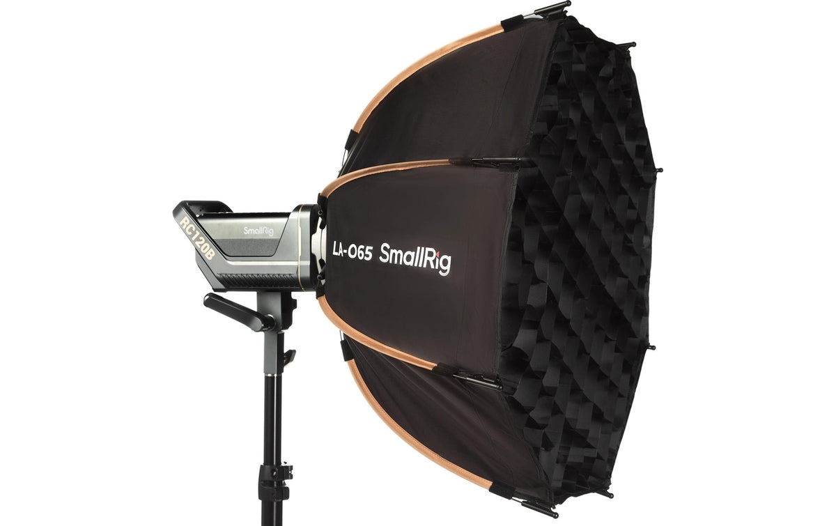 SmallRig LA-O65 Achteck-Softbox – 65 cm, Tiefe 380 mm – für Bowen COB-Licht – Schwarz