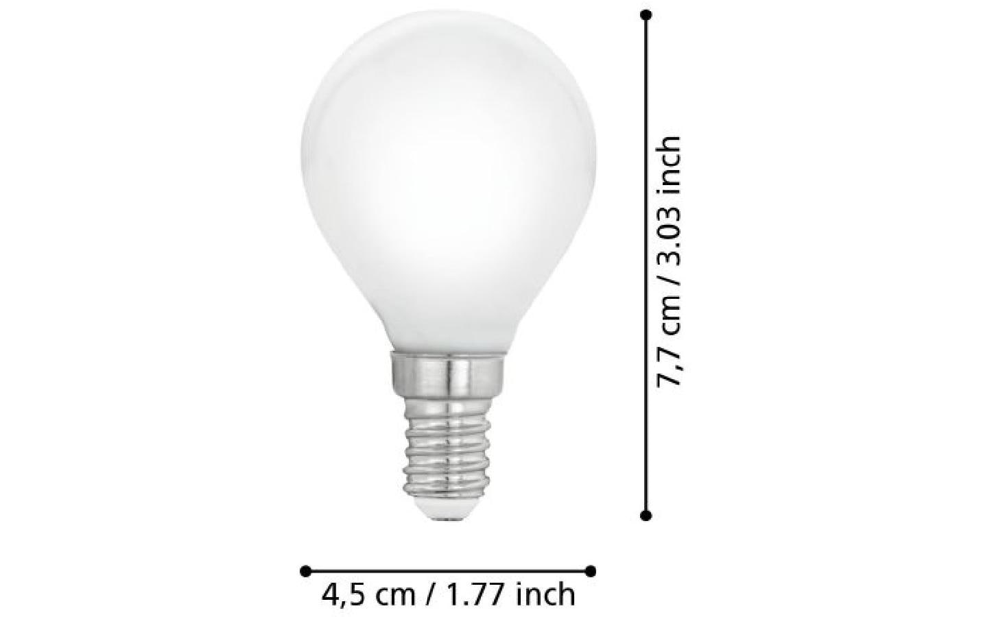 EGLO Leuchtmittel E14 A-Form – Warmweiss 2700 K, 470 lm, 4 W – 1 Stk., Opales Glas