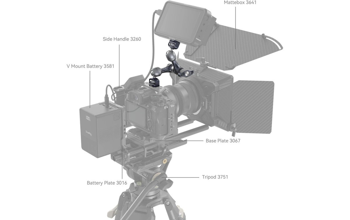 SmallRig Rosetten-Magic-Arm (7) Montagearm – Traglast 3,5 kg, 1/4"-Gewinde – Aluminium/Edelstahl