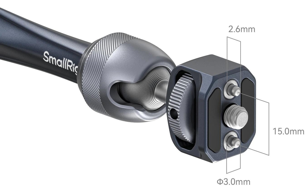 SmallRig Rosette Magic Arm (11) Montagearm – Traglast 3 kg, 1/4-20" Anschluss, Aluminium/Edelstahl