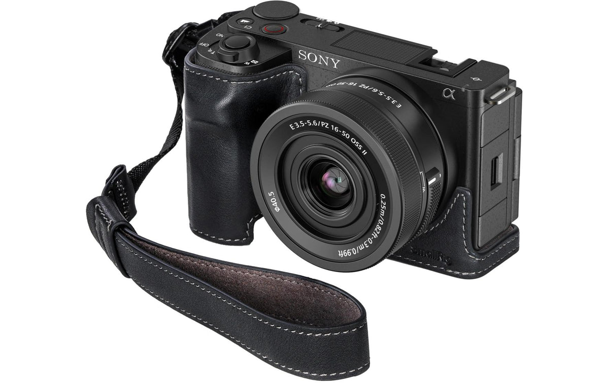 SmallRig 4777 Lederhüllen-Kit Gehäuse – Leder, Aluminium, Mikrofaser – für Sony ZV-E10 II – Schwarz