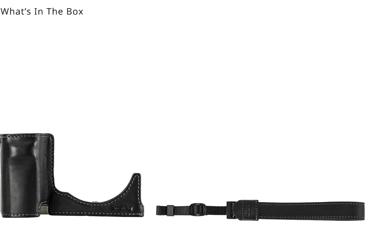 SmallRig 4777 Lederhüllen-Kit Gehäuse – Leder, Aluminium, Mikrofaser – für Sony ZV-E10 II – Schwarz