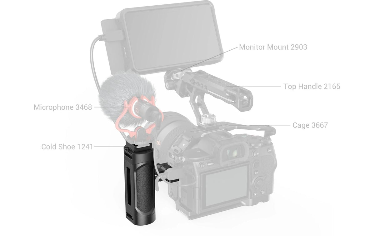 SmallRig 4816 Mini Seitengriff-Kit – Seitengriff, Traglast 6 kg, 1/4-20", M2.5 – Schwarz