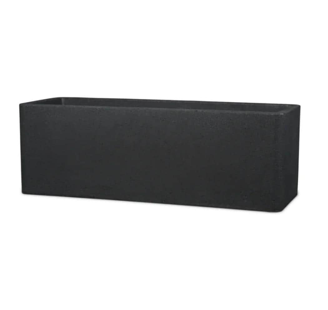 Scheurich Alea Topfpflanzer – 35,5 l – 29 × 27 × 79,5 cm – Kunststoff, schwarz, granit