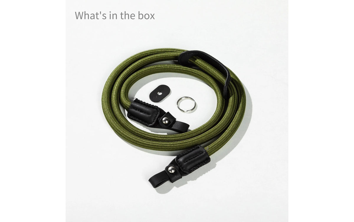 SmallRig 5056 Schultergurt – geflochten, Echtleder/Nylon, 1,1 m, 10 kg – für Digitalkameras – Grün