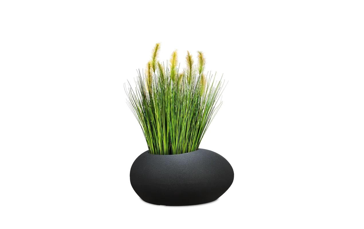 Scheurich Flow 280 Topfpflanzer – 48 × 38 × 23 cm – Kunststoff, schwarz