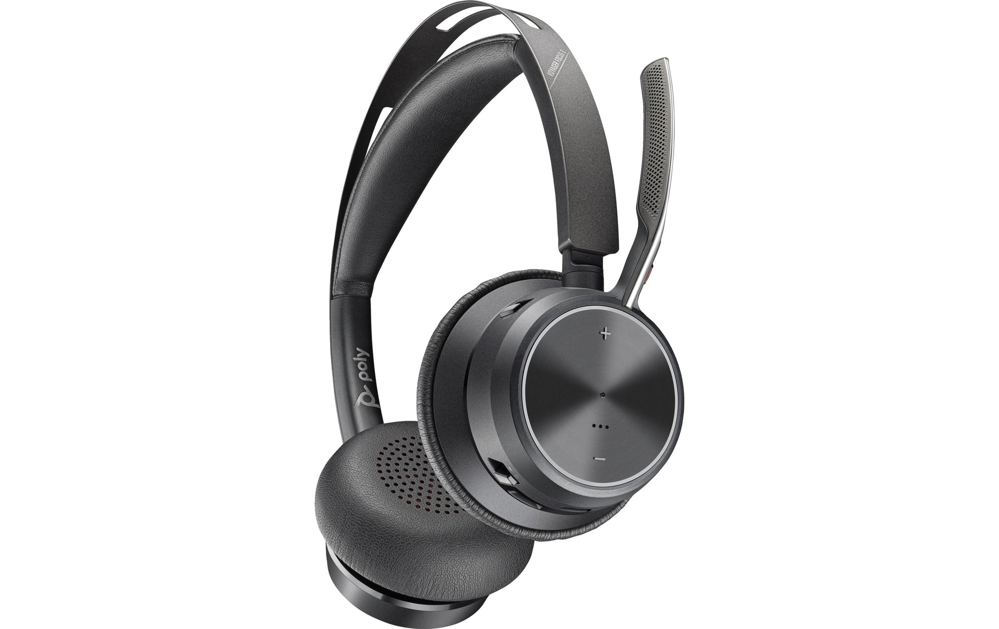Poly Voyager Focus 2 Office-Headset – On-Ear, Stereo, BT, USB-C, ANC, Schwarz, BT 5.1