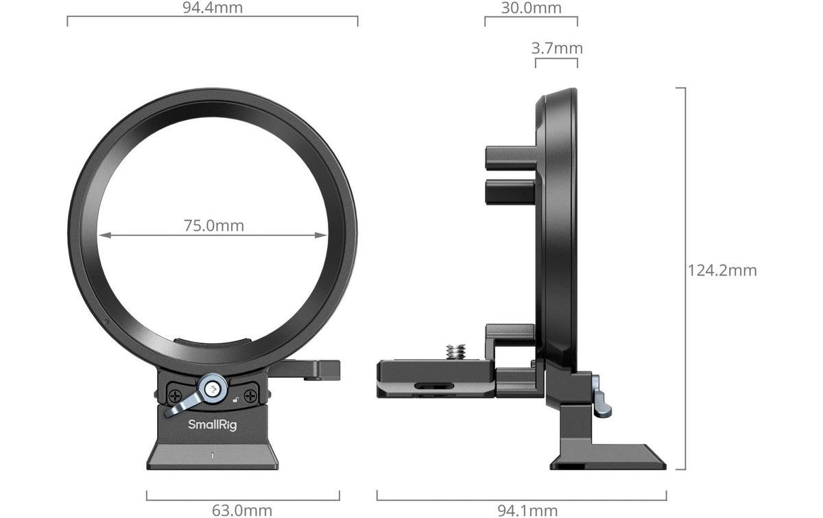 SmallRig 4702 H-zu-V Platte – rotierbar 90°, 1/4-20 & 3/8-16 – für Panasonic LUMIX S5 II, S5 IIX, G9 II und andere
