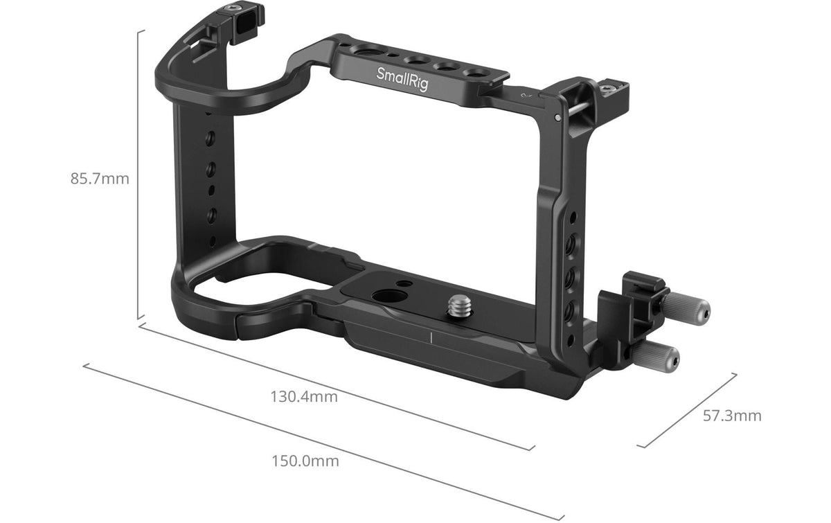 SmallRig 4867 Cage Kit – 150 × 85,7 × 57,3 mm, Aluminium/Edelstahl – für Sony ZV-E10 II – Schwarz