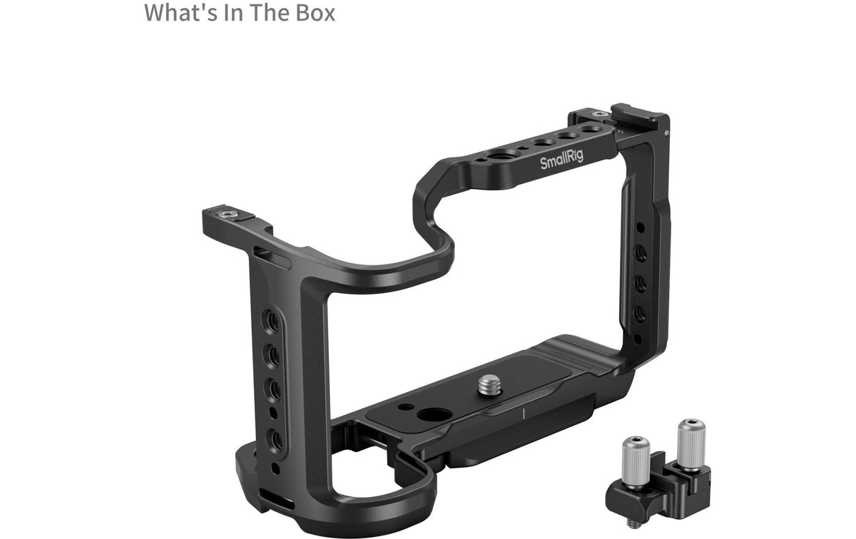 SmallRig 4867 Cage Kit – 150 × 85,7 × 57,3 mm, Aluminium/Edelstahl – für Sony ZV-E10 II – Schwarz