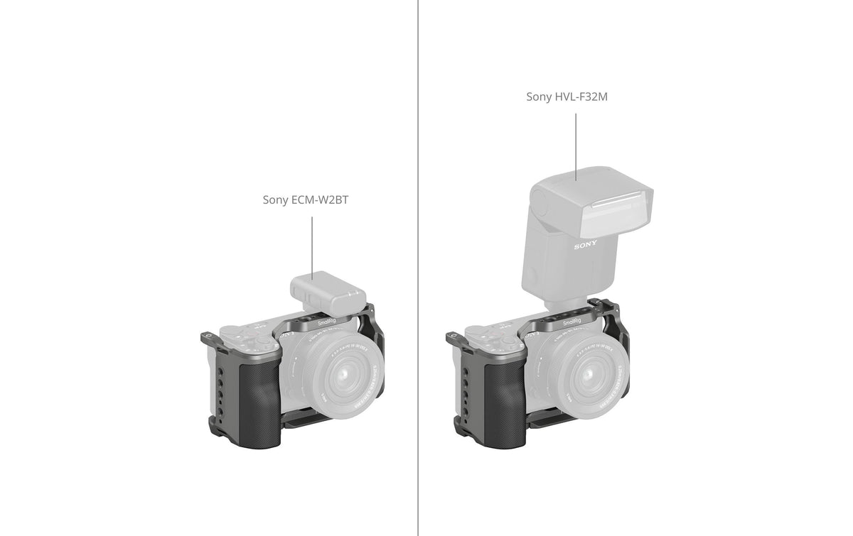SmallRig 4949 HawkLock Schnellverschluss Cage-Kit – 1/4", 3/8" Gewinde – für Sony ZV-E10 II – Schwarz