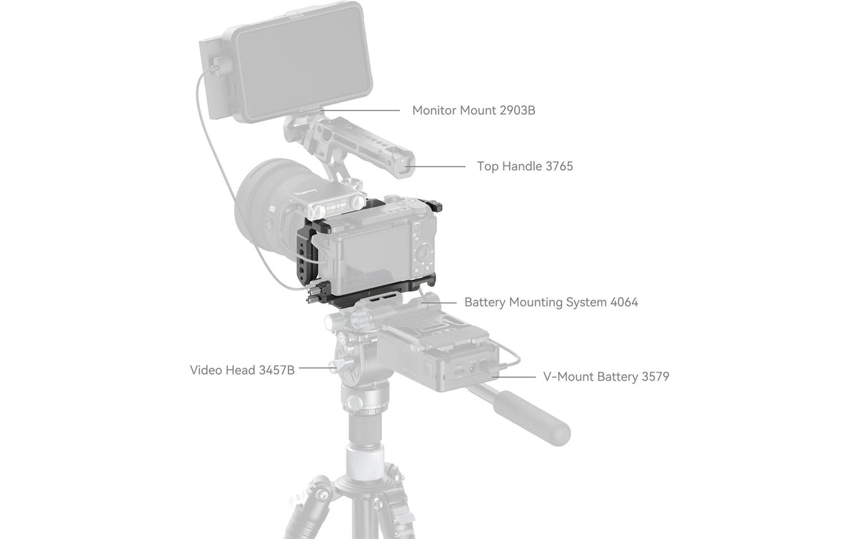 SmallRig 4949 HawkLock Schnellverschluss Cage-Kit – 1/4", 3/8" Gewinde – für Sony ZV-E10 II – Schwarz