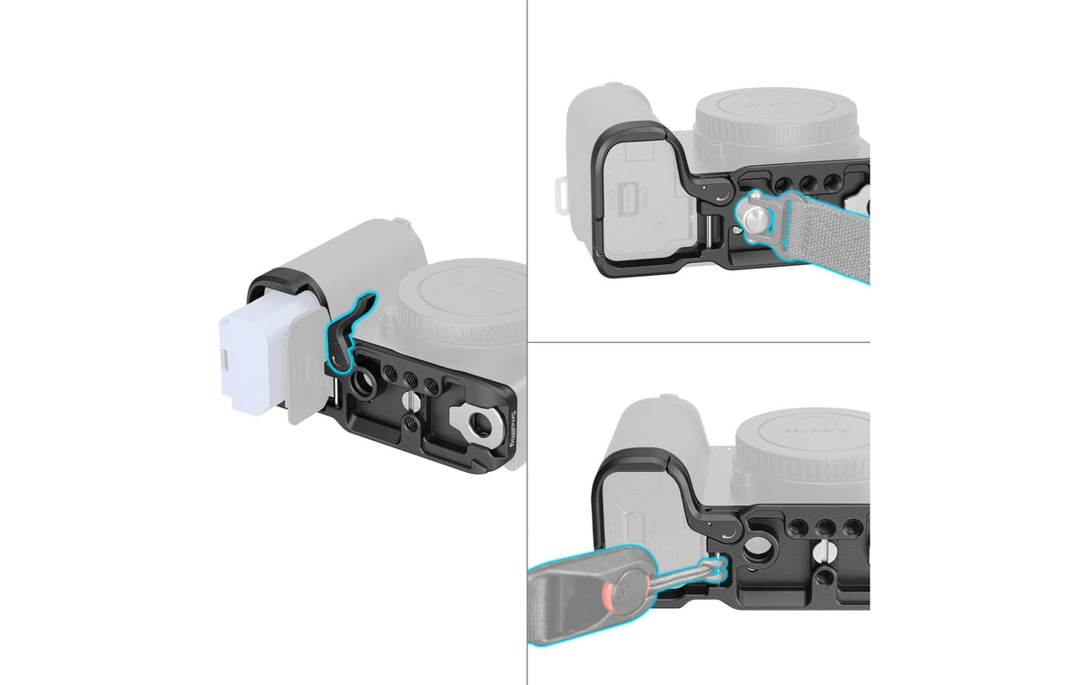 SmallRig 4950 Grundplatte – Aluminium/Edelstahl, Schnellfreigabe, 115,1 × 54,4 × 11 mm, 1/4"-20 – für Sony ZV‑