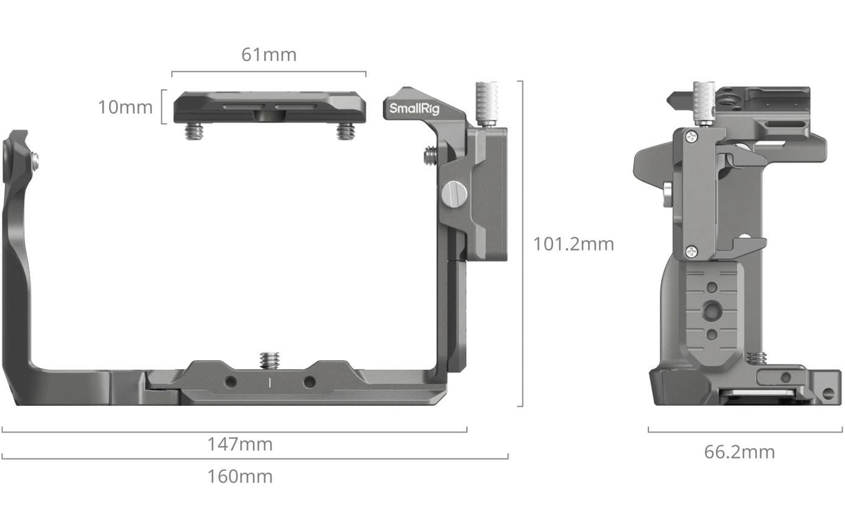 SmallRig HawkLock QR Cage Kit Kamerakäfig – Aluminium, Schwarz – für Sony FX3, FX30