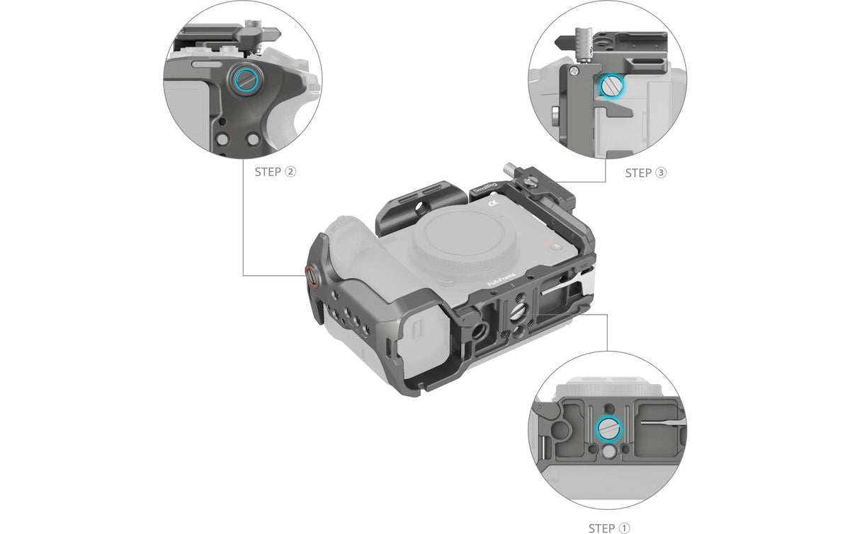 SmallRig HawkLock QR Cage Kit Kamerakäfig – Aluminium, Schwarz – für Sony FX3, FX30