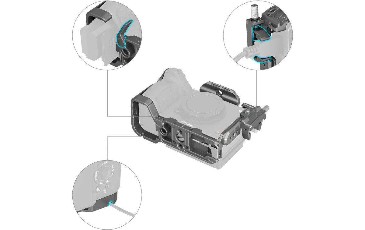 SmallRig HawkLock QR Cage Kit Kamerakäfig – Aluminium, Schwarz – für Sony FX3, FX30